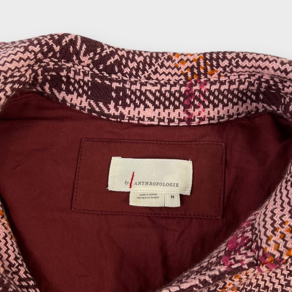 Anthropologie Hudson Plaid Shirt Jacket Size Medium - Picture 4 of 7